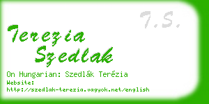 terezia szedlak business card