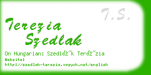 terezia szedlak business card